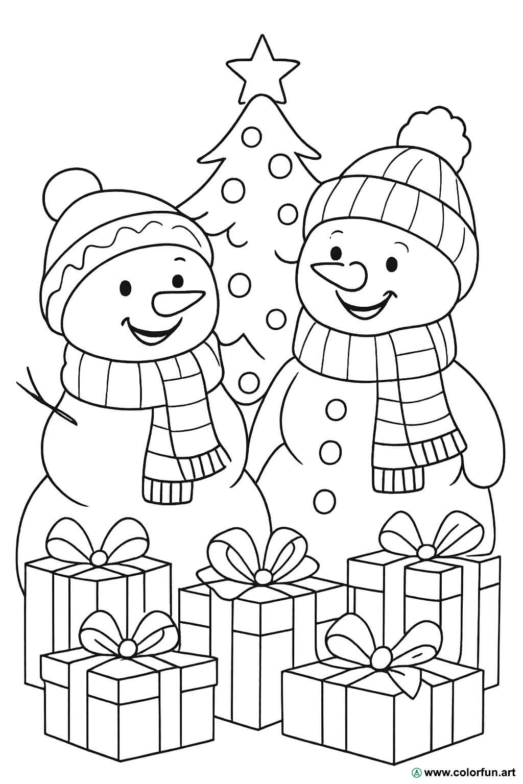 Famille De Bonhommes De Neige Gonflable Avec LED 500 Cm - Décoration De