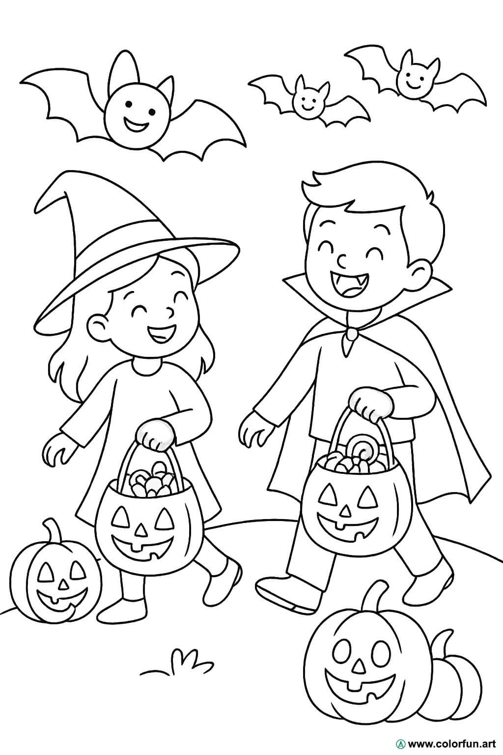 Coloriage De Dessin Halloween Trick Or Treat T l charger Ou Coloriage De Dessin Halloween Trick Or Treat T l charger Ou