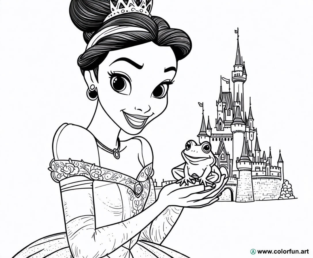Coloriage De La Princesse Et De La Grenouille Coloriages Vari s Coloriage De La Princesse Et De La Grenouille Coloriages Vari s