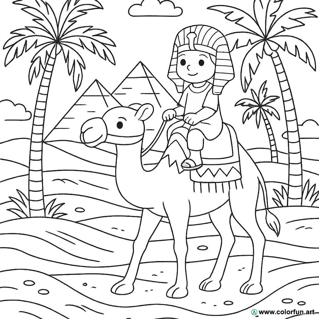 Coloriage Du D sert gyptien T l charger Ou Imprimer Gratuitement