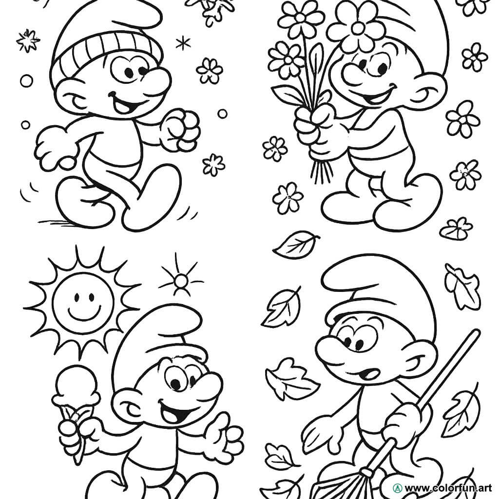 Coloriages Personnages Schtroumpfs