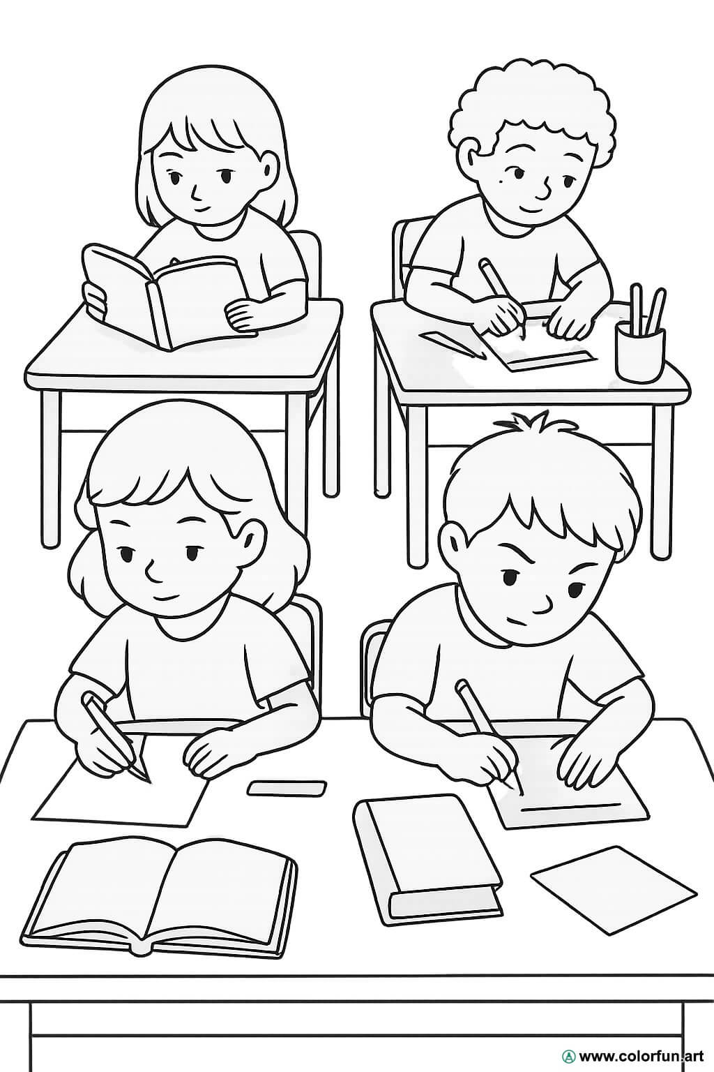 Disegno da colorare per i lavori in classe Scarica o Stampa gratuitamente, image size:1024x1536