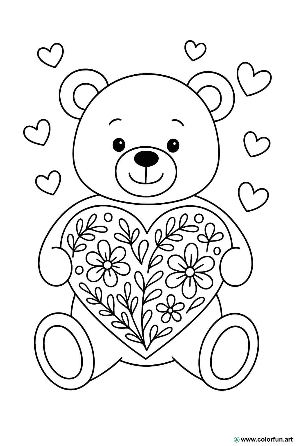 Rose Nel Cuore da colorare, image size:1024x1536