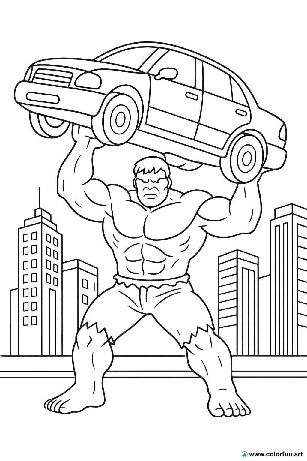 Hulk kleurplaat, image size:1024x1536