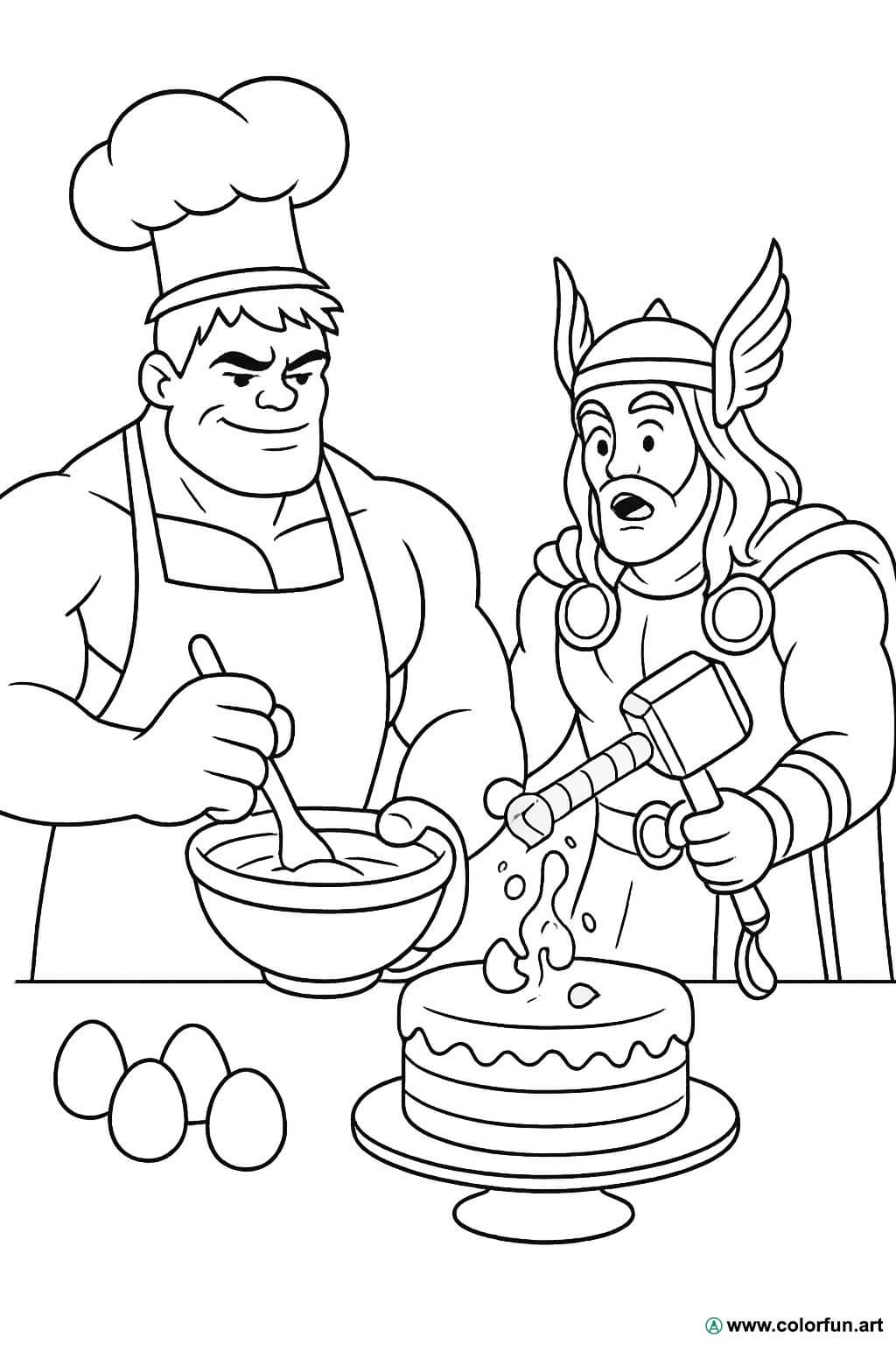 Humorous Avengers coloring page Download or Print for free