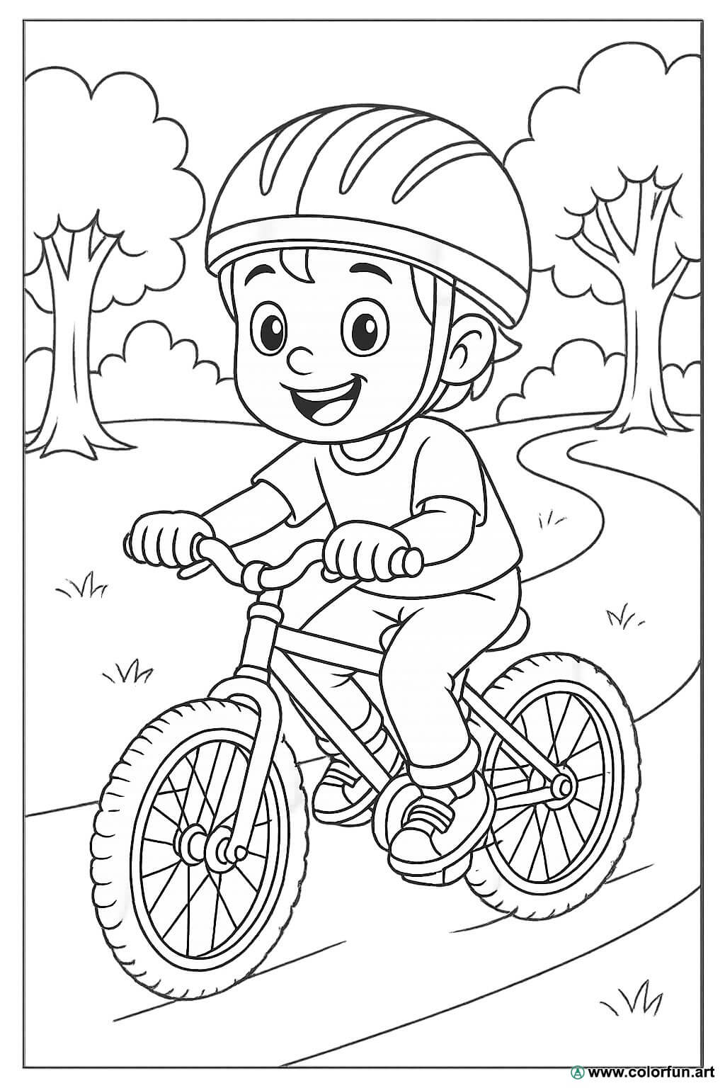 Kleurplaat van sportfiets om te printen Gratis te downloaden of af te  drukken, image size:1024x1536