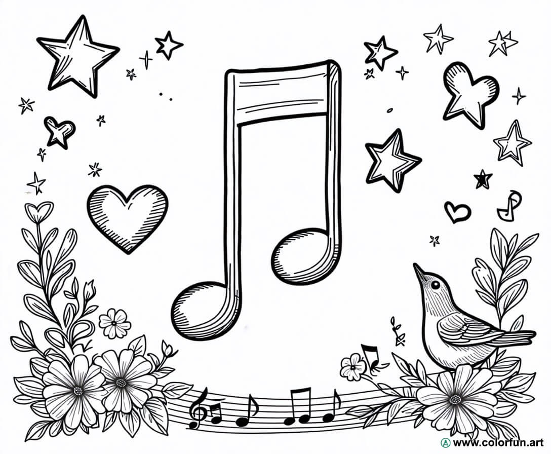 Coloriage Page De Garde Musique