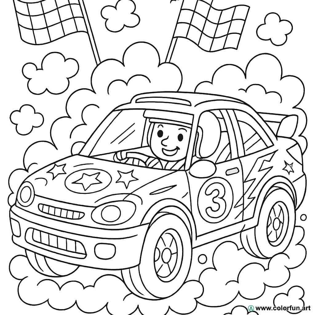 Disegno Da Colorare Di Auto Da Rally Divertente Scarica O Stampa Disegno Da Colorare Di Auto Da Rally Divertente Scarica O Stampa