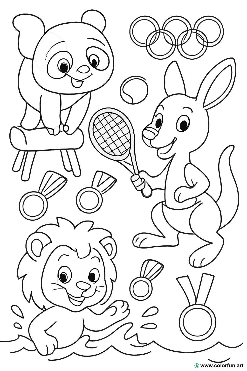 Desenhos Para Colorir Das Mascotes Dos Jogos Ol mpicos Para Baixar Ou 