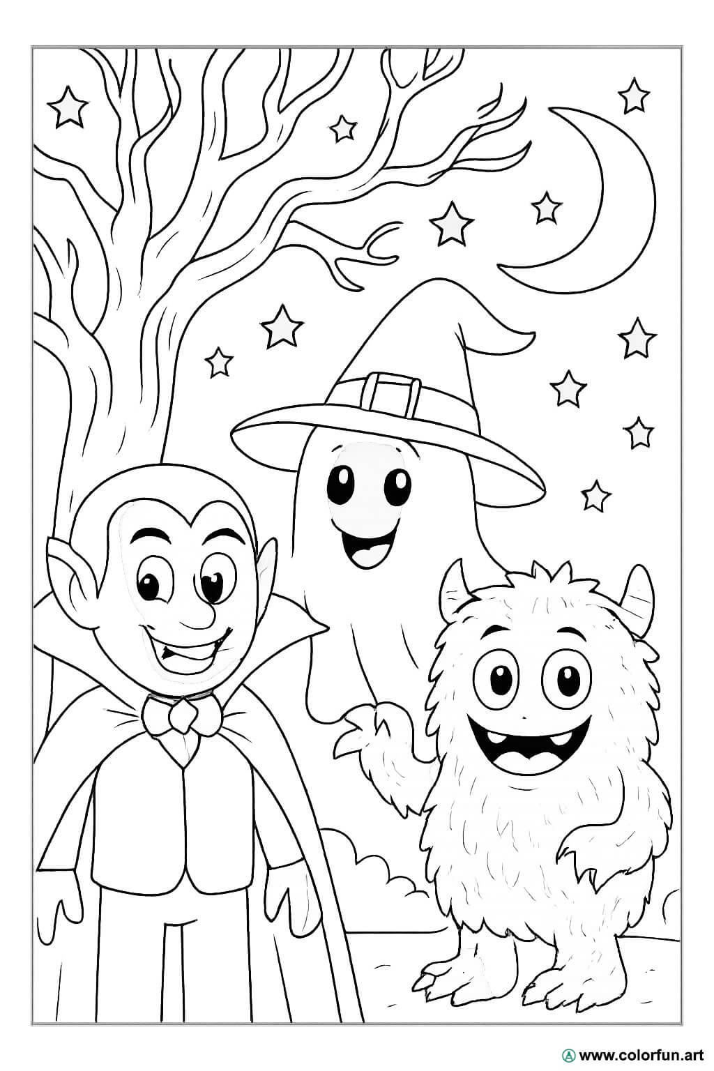 Coloriage de créatures qui font peur à Télécharger ou à Imprimer ...