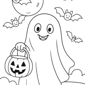 kolorowanka rysunek halloween kostium