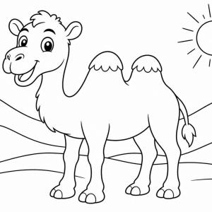 coloriage chameau maternelle