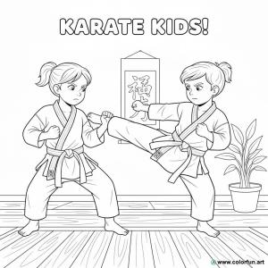 kolorowanka karate walki