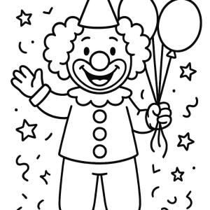 coloriage clown enfant