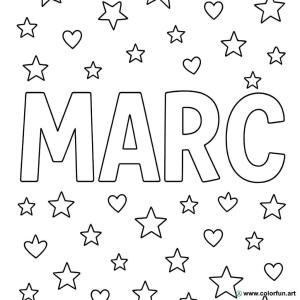 kolorowanka imię marc