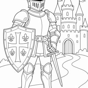 coloriage chevalier armure