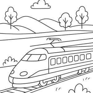 vintage tgv coloring page
