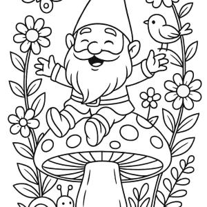 disegno da colorare gnomo e fata