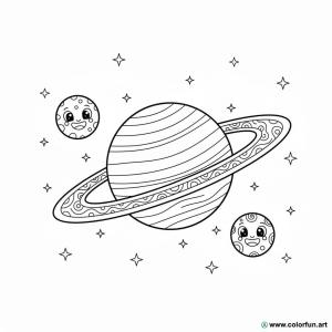 kolorowanka planeta Neptun