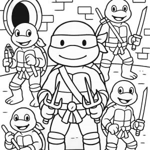 Ausmalbild Ninja Schildkröte Raphael