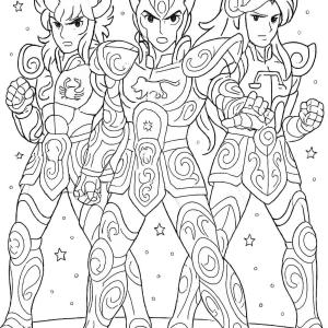 kolorowanka saint seiya (rycerze zodiaku) złote zbroje