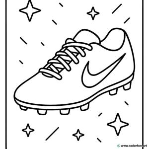 kolorowanka buta piłkarskiego nike
