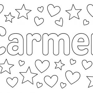 kolorowanka imię carmen