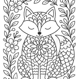 kolorowanka lis mandala