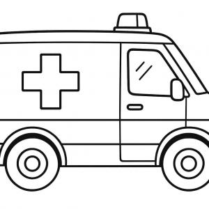 ambulance coloring page