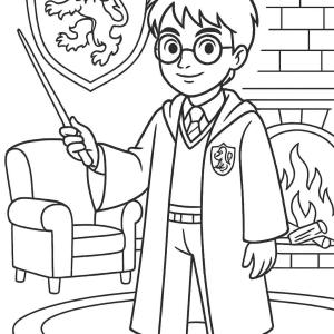 kolorowanka harry potter dom gryffindor