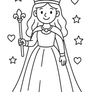 disegno da colorare regina corona