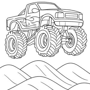 kolorowanka monster truck szybki