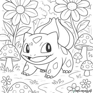 kolorowanka bulbasaur przygoda