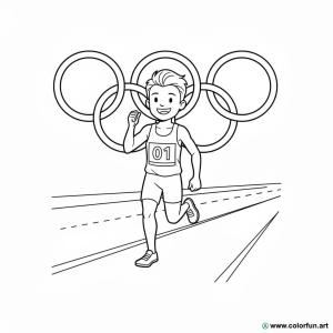 kolorowanka igrzyska olimpijskie biegacz
