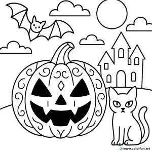 Gothic adult Halloween coloring page