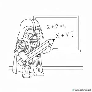 Darth Vader school coloring page