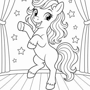 coloriage petit poney danseur