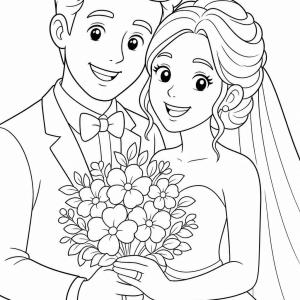 married couple coloring page