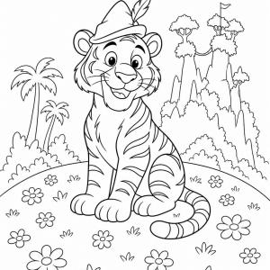 disegno da colorare peter pan tigre