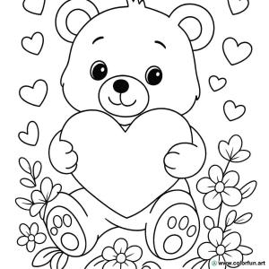cute valentine's day coloring page
