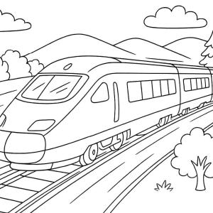 modern tgv coloring page