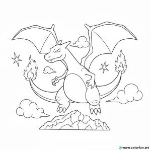 kolorowanka dracaufeu duży format