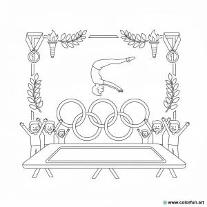 kolorowanka igrzyska olimpijskie gimnastyka