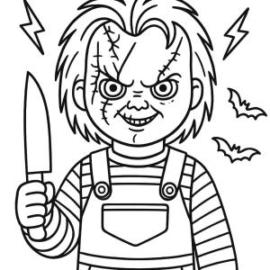 kolorowanka chucky strach