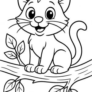 kolorowanka kot cartoon