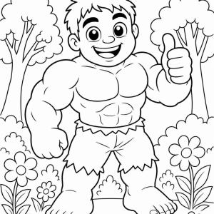coloriage hulk mignon