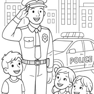 kolorowanka policja bohater