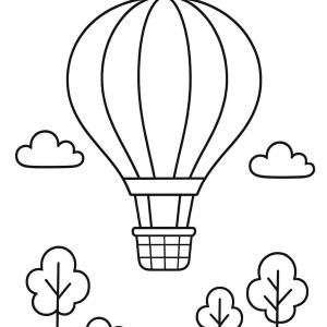 kolorowanka balonu aerostatycznego przedszkole