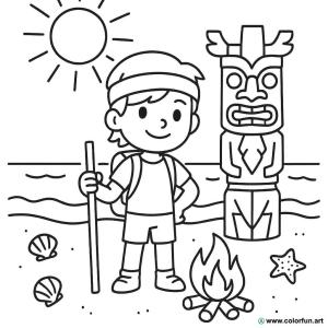 kolorowanka Koh-Lanta (program telewizyjny) przygoda