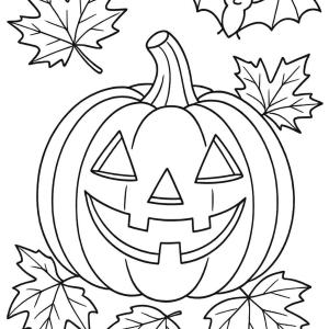 kolorowanka rysunek halloween dynia wycięta
